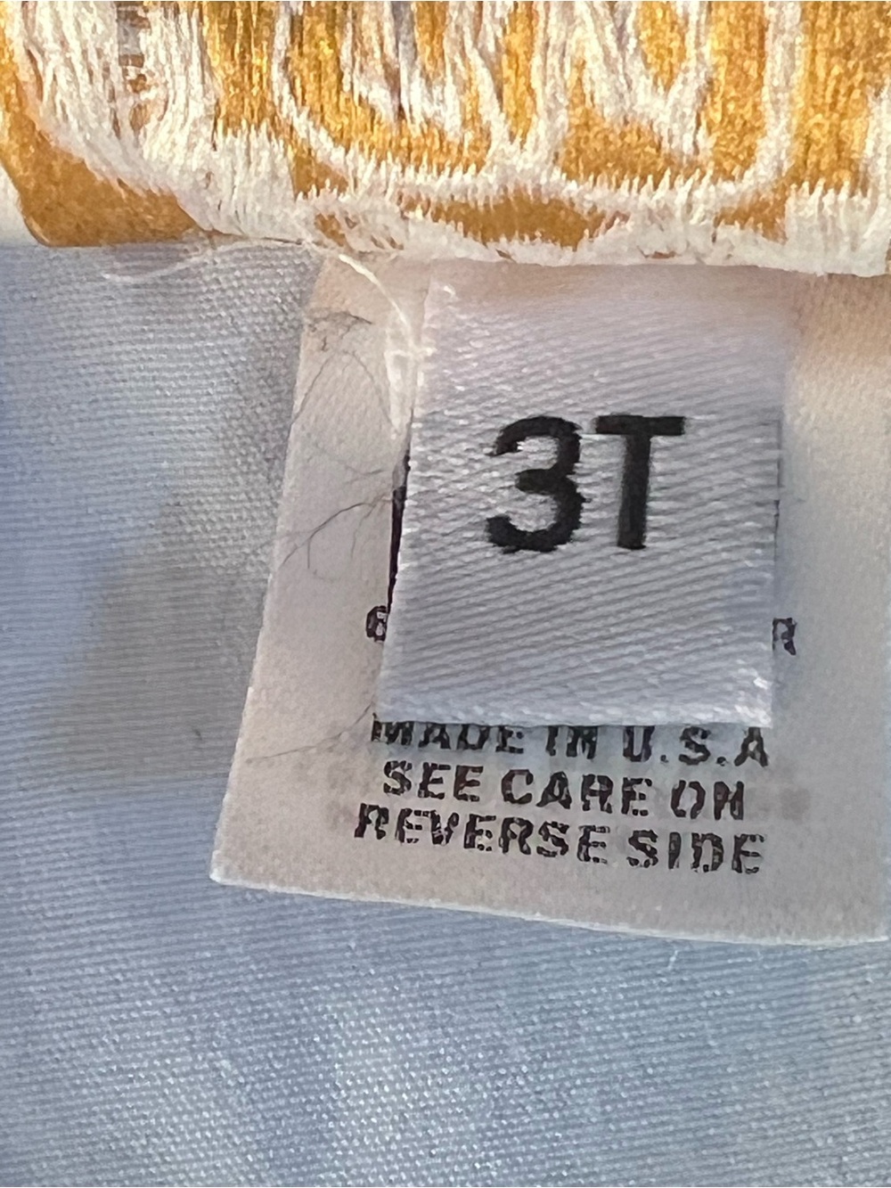EUC size 3T TBBC Blue & White Searsucker Sleeveless Dress with Scalloped Collar. - Picture 4 of 5